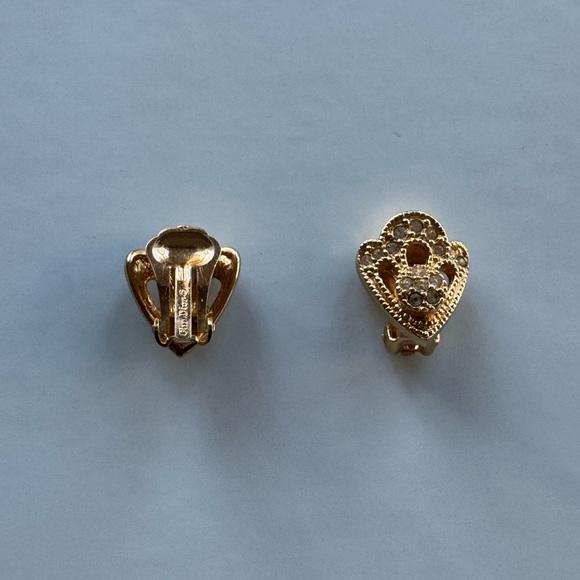 Cristian Dior Rhinestone Clip on Earrings - Picture 3 of 6
